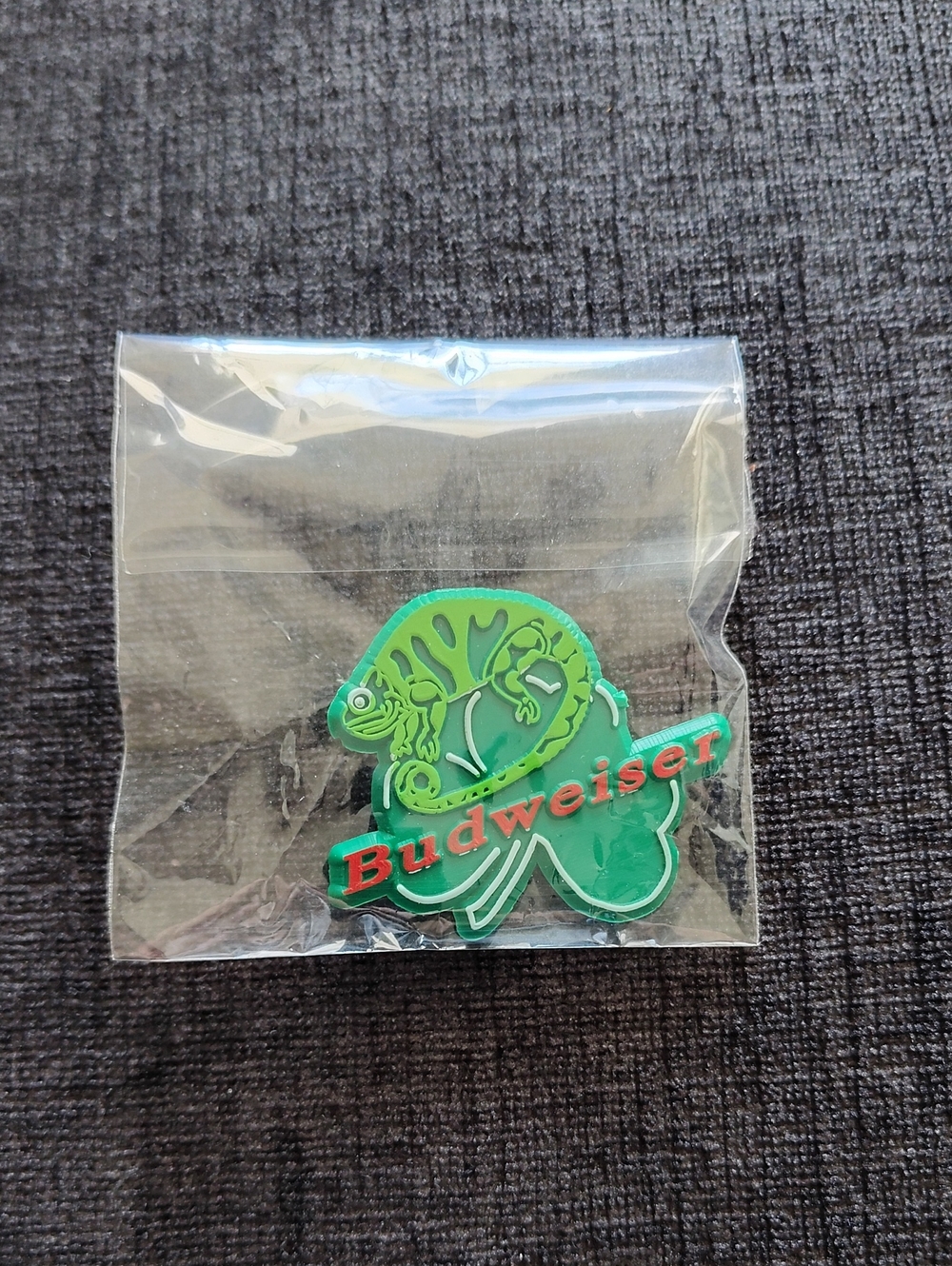 Budweiser Green Chameleon Shamrock Pin